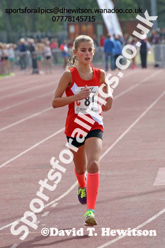 Girls under-13s, Northern Road Relays, Blackpool. Photo: David T. Hewitson/Sports for All Pics